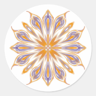 Sticker Rond Design floral
