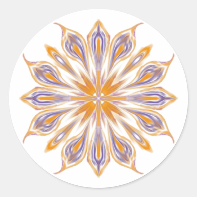 Sticker Rond Design floral (Devant)