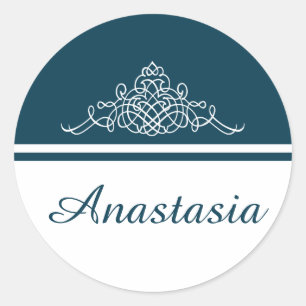 Sticker Rond Design floral élégant