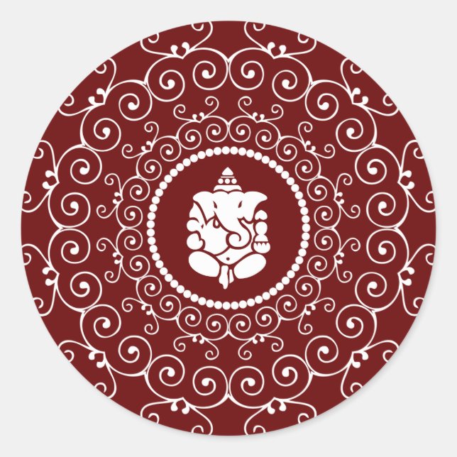 Sticker Rond Design Ganesha (Devant)