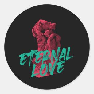 Sticker Rond Design graphique dynamique, urbain, tendance Etern