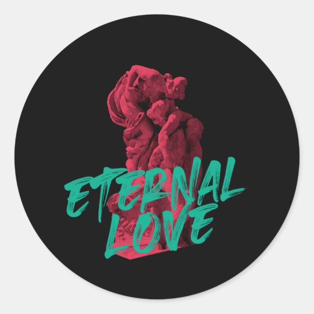 Sticker Rond Design graphique dynamique, urbain, tendance Etern (Devant)