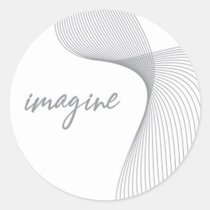 Sticker Rond Design graphique moderne, simple et élégant d'Im