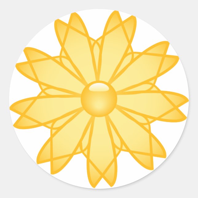 Sticker Rond Design moderne Sun (Devant)