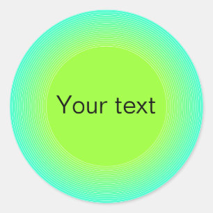 Sticker Rond Design moderne turquoise et vert