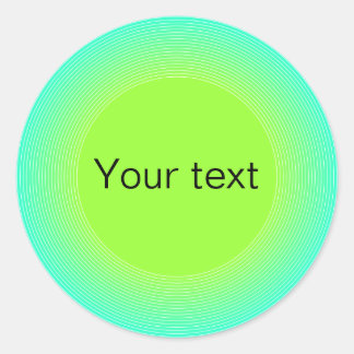 Sticker Rond Design moderne turquoise et vert