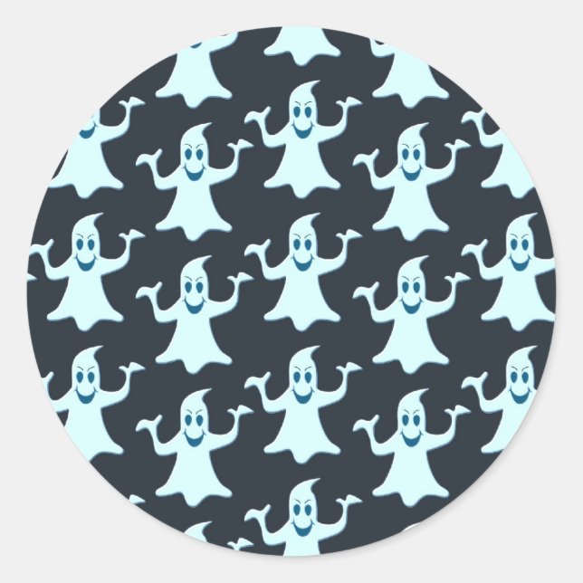 Sticker Rond Design Motif foncé brillant (Devant)