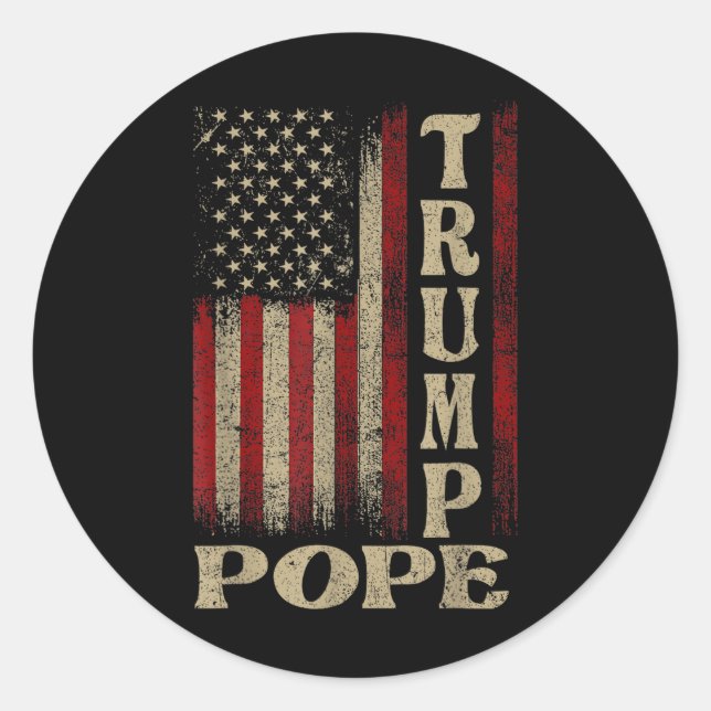 Sticker Rond Design Pape Trump Tee (Devant)