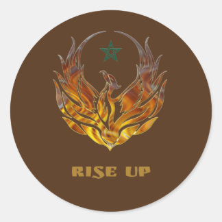 Sticker Rond Design Phoenix