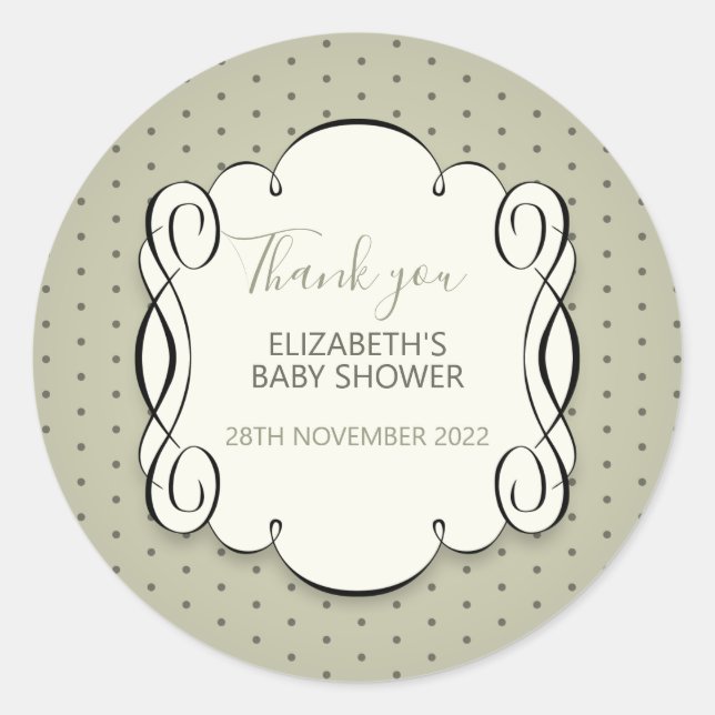 Sticker Rond Design rétro élégant (Devant)