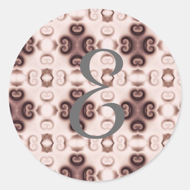 Sticker Rond design rose et violet (Devant)