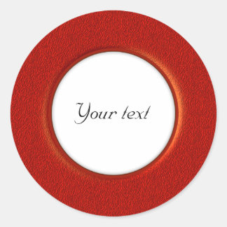 Sticker Rond Design rouge élégant