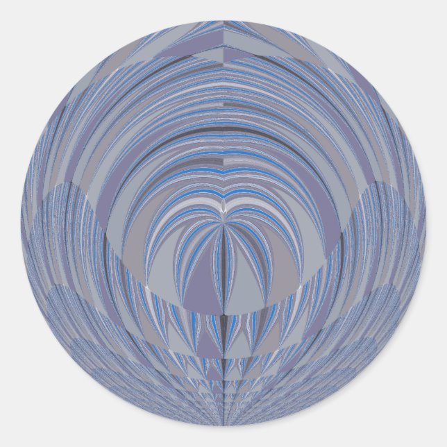 Sticker Rond Design sans couture du grand coeur (Devant)