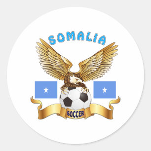 Sticker Rond Designs de football somalien