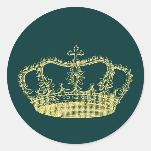 Sticker Rond Designs de la Couronne (Devant)