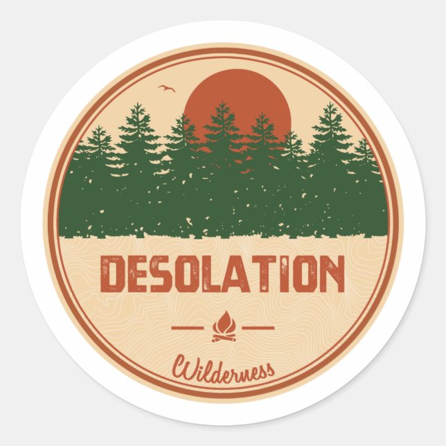 Sticker Rond Désolation Wilderness Californie (Devant)