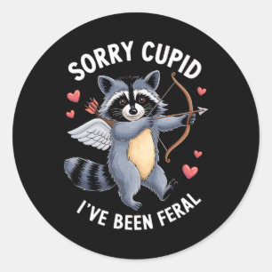 Sticker Rond Désolé Cupidon, j'ai été sauvage Couple de la Sain