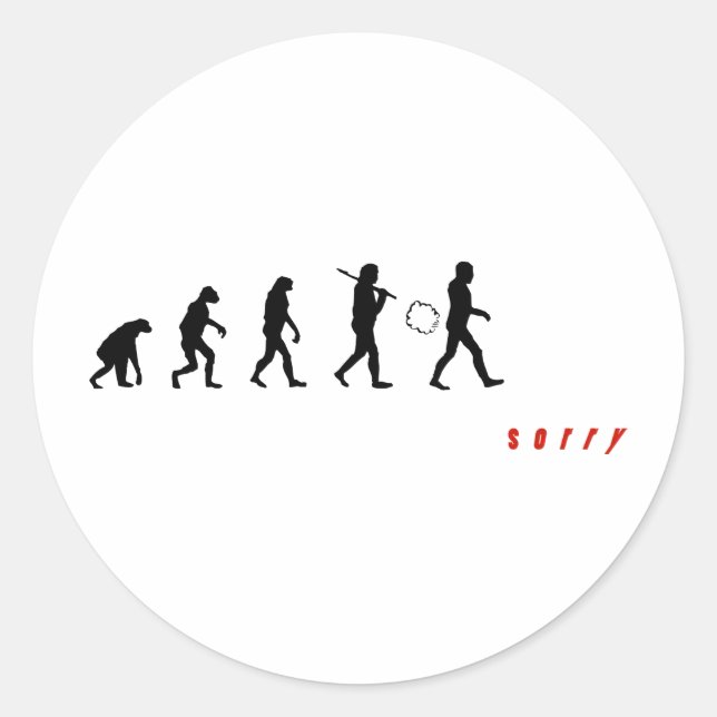 Sticker Rond Désolé, J'Ai Farted ! (Devant)