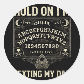 Sticker Rond Désolé je ne peux pas parler je suis au téléphone 