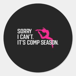 Sticker Rond Désolé, je ne peux pas participer saison Gilrs Com