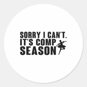 Sticker Rond Désolé, je ne peux pas venir Saison Cheer Gilrs Co