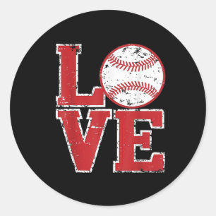 Sticker Rond Désolé Mesdames Mon Coeur Appartient À Baseball Bo