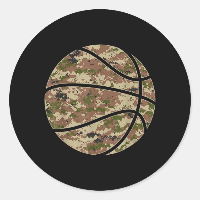Sticker Rond Dessert Basball Camo - camouflage désert Basball (Devant)