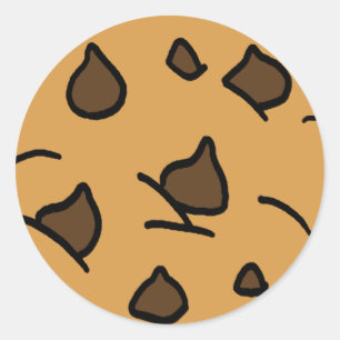 Sticker Rond Dessert ÉNORME de gâteau aux pépites de chocola