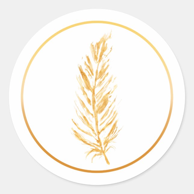 Sticker Rond Dessin couleur jaune (Devant)