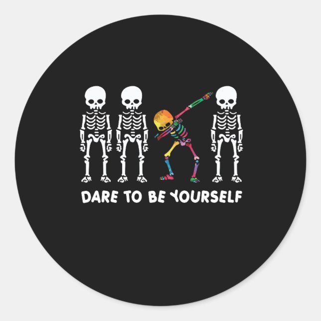 Sticker Rond dessin d'art de skateboard vintage tshirt (Devant)