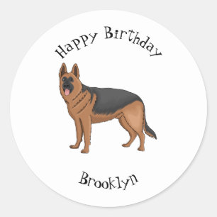 Sticker Rond dessin de berger allemand
