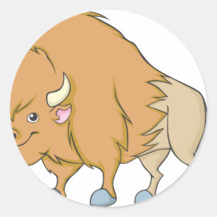 Sticker Rond Dessin de Buffalo