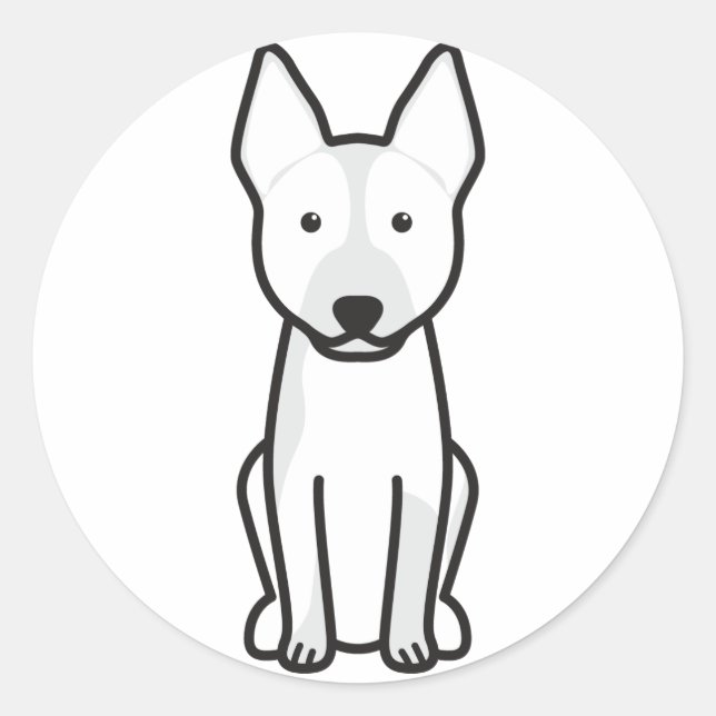 Sticker Rond Dessin de chien de bétail australien (Devant)