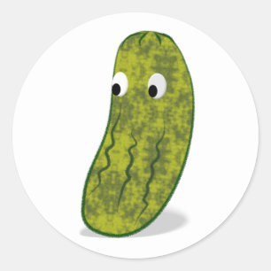 Sticker Rond Dessin de cornichon de dessin animé mignon