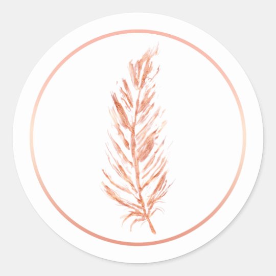 Sticker Rond Dessin De Couleur Rose Or Faux Rose Zazzle Fr