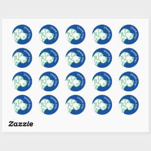 Sticker Rond Dessin de Dogue Allemand 