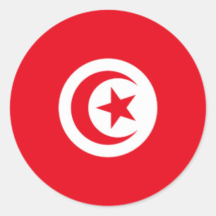 Sticker Rond Dessin de la fierté nationale du drapeau de la Tun