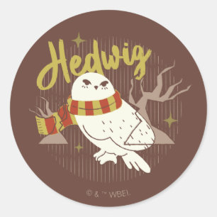 Sticker Rond Dessin de la forêt fantaisiste d'Hedwig