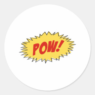Sticker Rond Dessin de pow