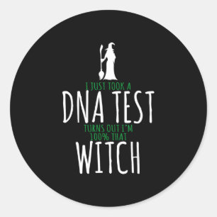 Sticker Rond Dessin de sorcière - 100% cette sorcière - Hallowe