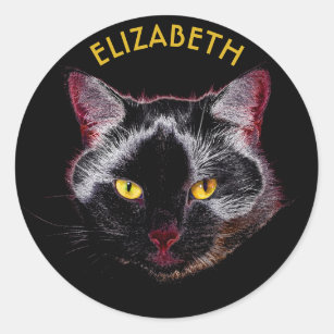 Autocollants Stickers Yeux Chat Zazzle Fr