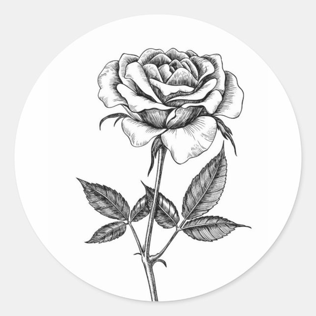Sticker Rond dessin rose (Devant)