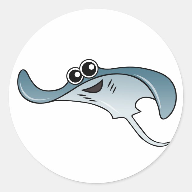 Sticker Rond Dessin Stingray (Devant)