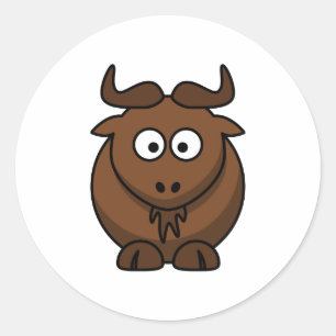 Sticker Rond Dessin sur la bête sauvage