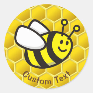 Sticker Rond Dessin sur les abeilles