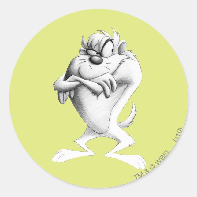 Sticker Rond Dessin TAZ™ (Devant)