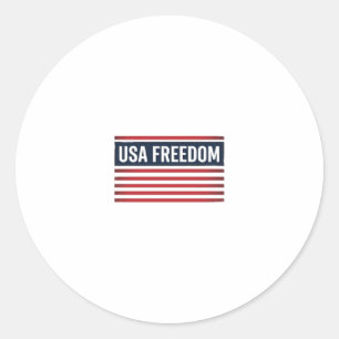 Sticker Rond Dessin vectoriel de style drapeau patriotique de l