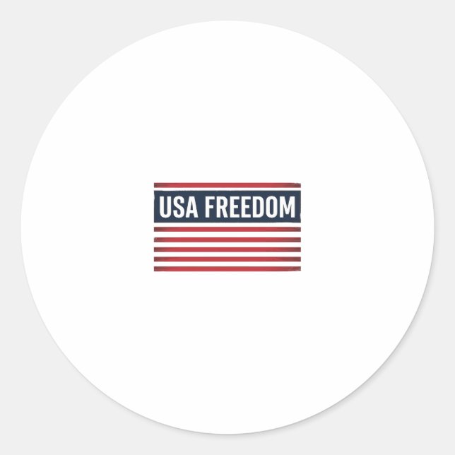 Sticker Rond Dessin vectoriel de style drapeau patriotique de l (Devant)