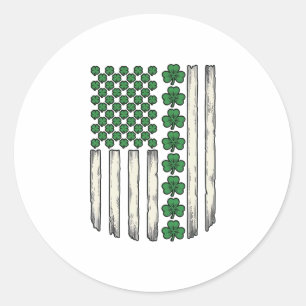 Sticker Rond Dessin vectoriel vintage du drapeau américain Sham