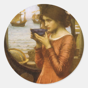 Sticker Rond Destin par John William Waterhouse